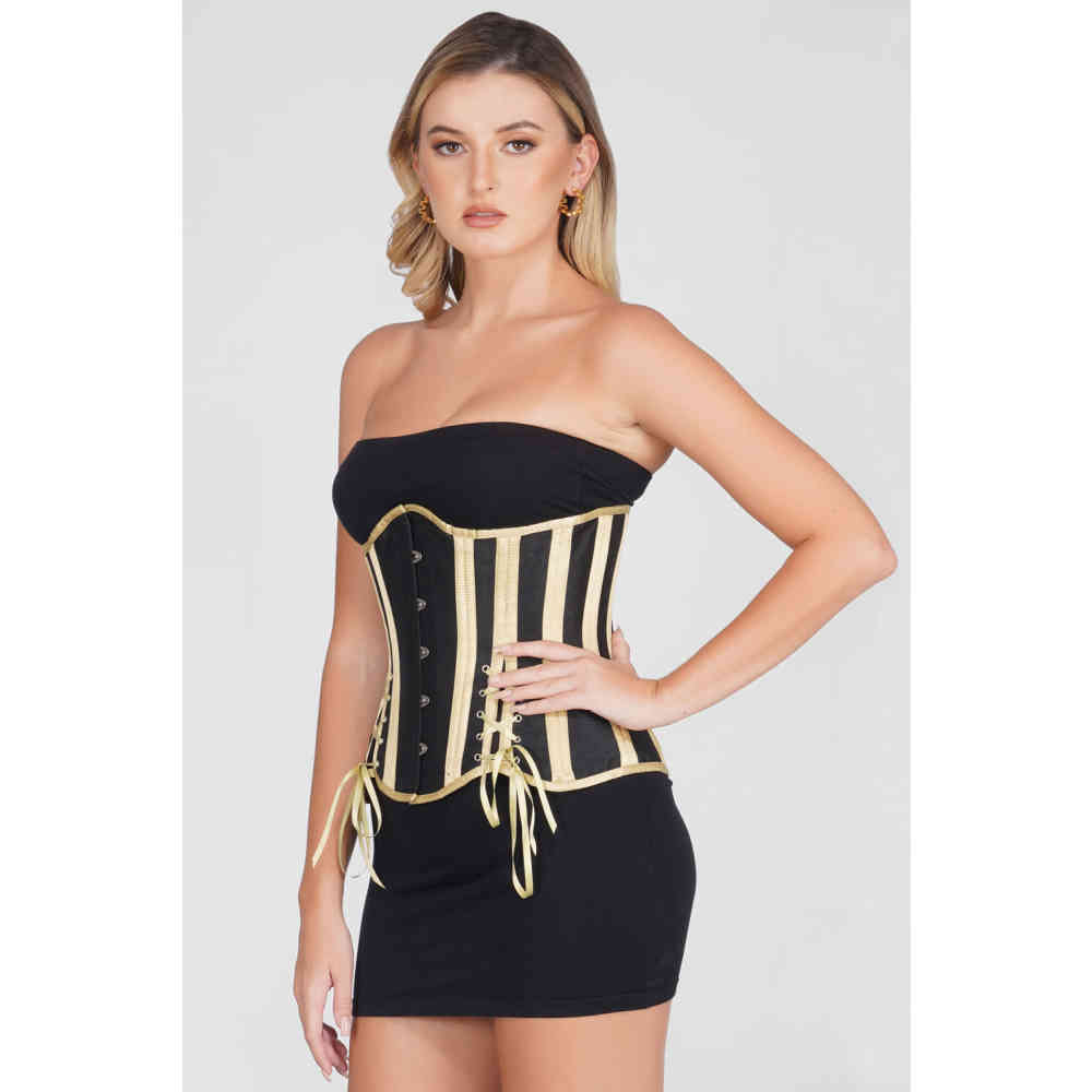 Attitude Corsets - Travon Waist training underbust korset - Goudkleurig